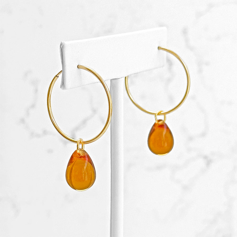 Drop Hoop Earrings