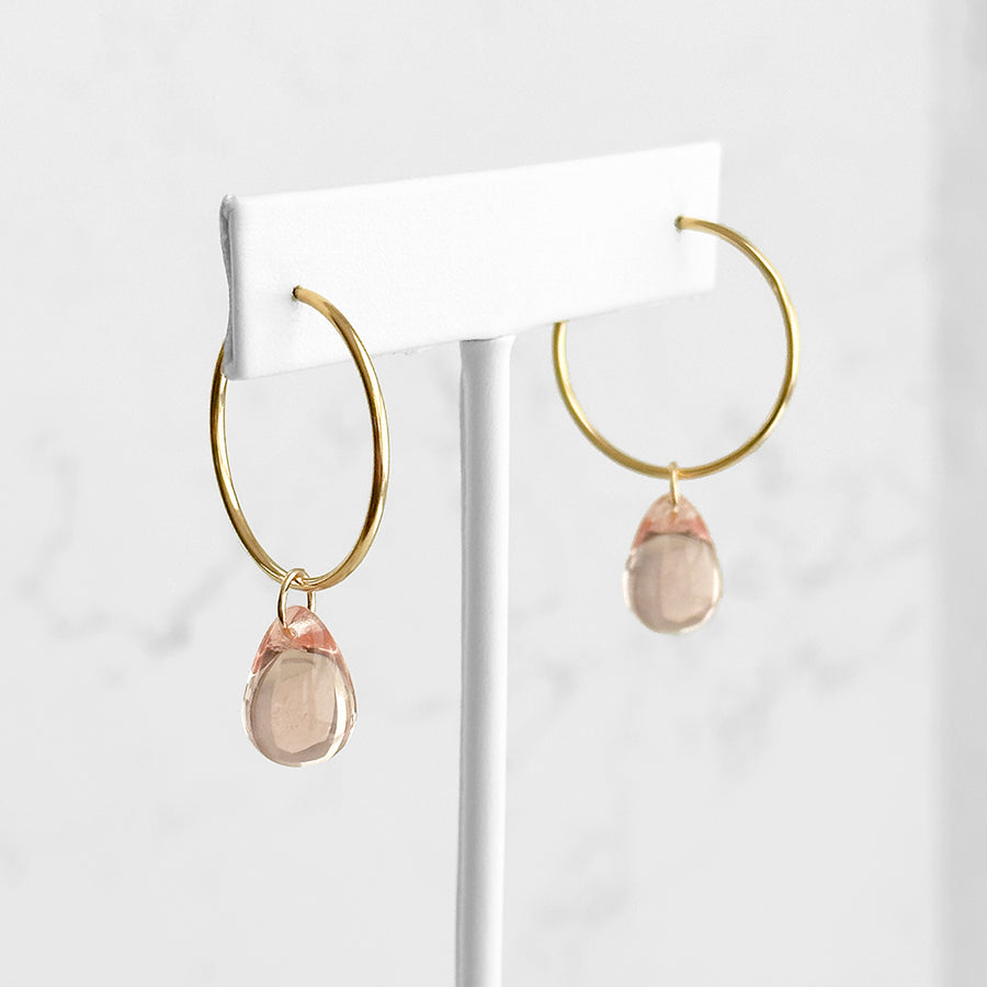 Drop Hoop Earrings