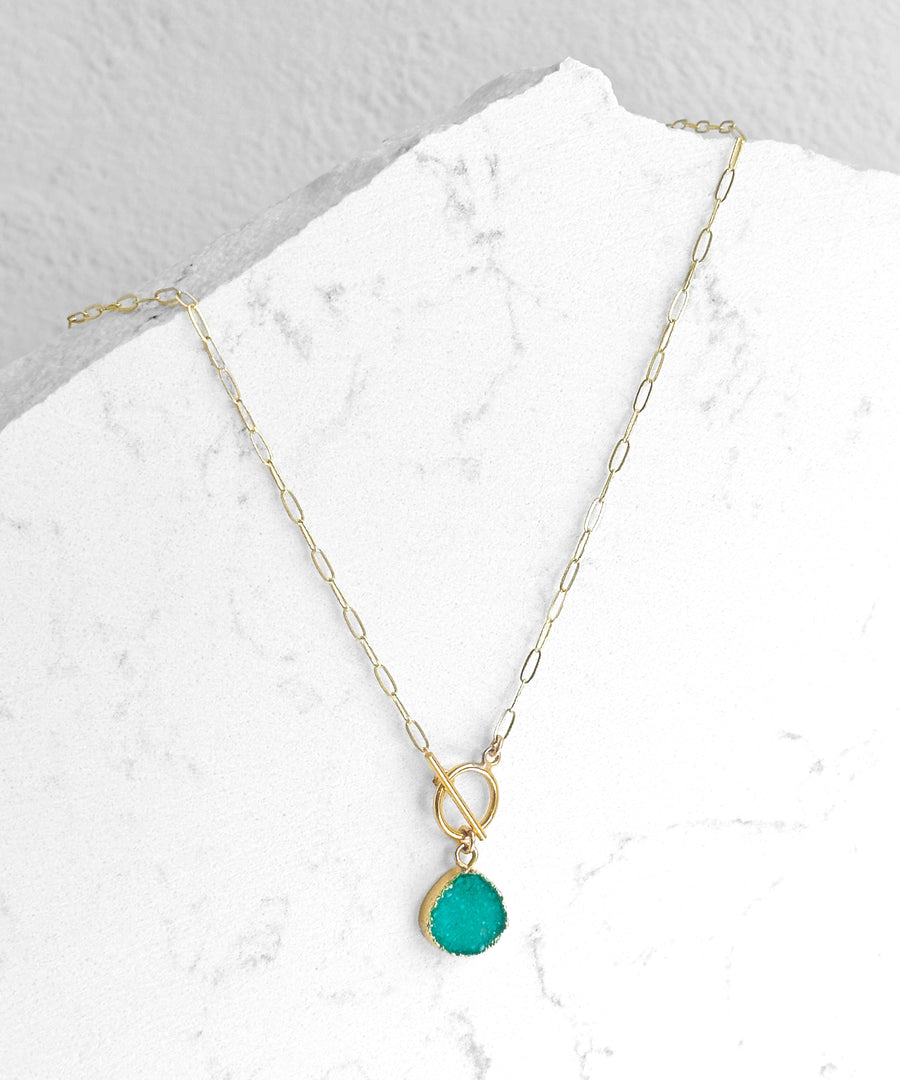 Druzy Toggle Necklace