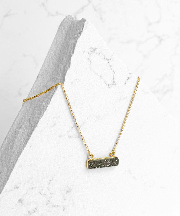 Druzy Bar Necklace