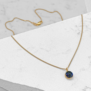 Blue Druzy Necklace