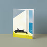Cat Bathing by the Sea Artist Card