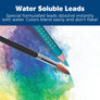 12 Grip Watercolor Pencils with Raised Grip - EcoPencils