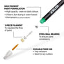 Acrylic Color Paint Marker Pens, Medium tip, Set of 8