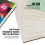 Pintar 100% Cotton Watercolor Paper Block, 140lb Rough Grain