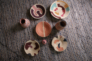 Petite Salon Woven Bowl - 12" Peach Sukari