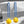 Gino Earrings--Blue and Yellow Swirl