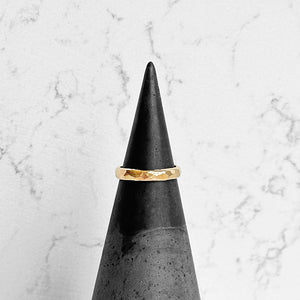 Thick Hammered Gold Ring
