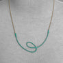 Linework Necklace Malachite Green 1