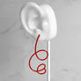 Linework Earrings Red 2