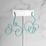 Linework Earrings Turquoise 1