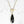 Long Black Onyx Teardrop Toggle Necklace