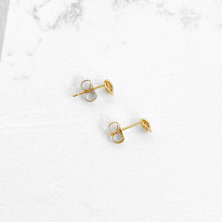 Mini Knot Post Earrings