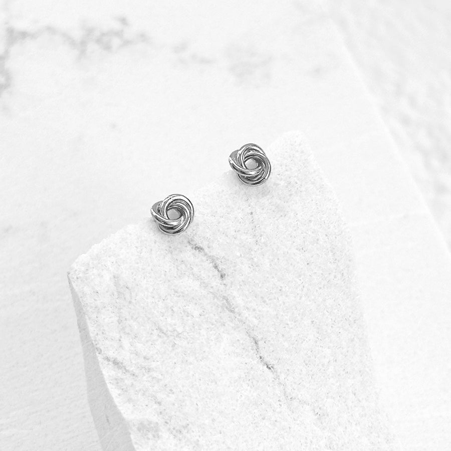 Mini Knot Post Earrings