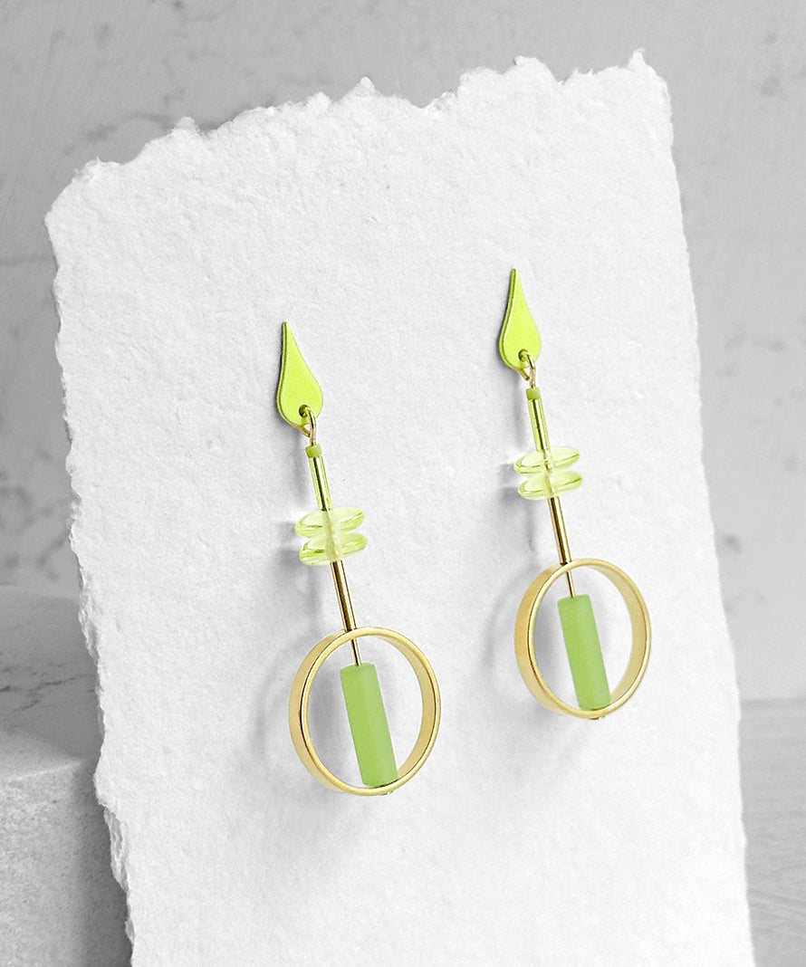 Jo Earrings--Neon Yellow
