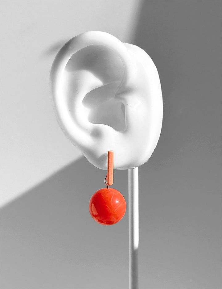 Aarnio Earrings Petite--Coral