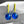 Aarnio Earrings--Neon Yellow and Cobalt Blue