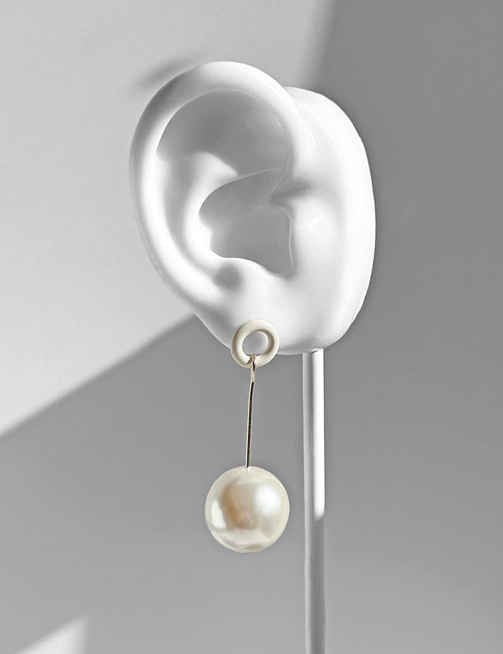 Ingo Earrings--Cream and Pearl