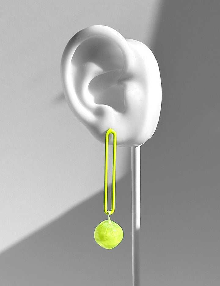 Gino Earrings--Neon Yellow