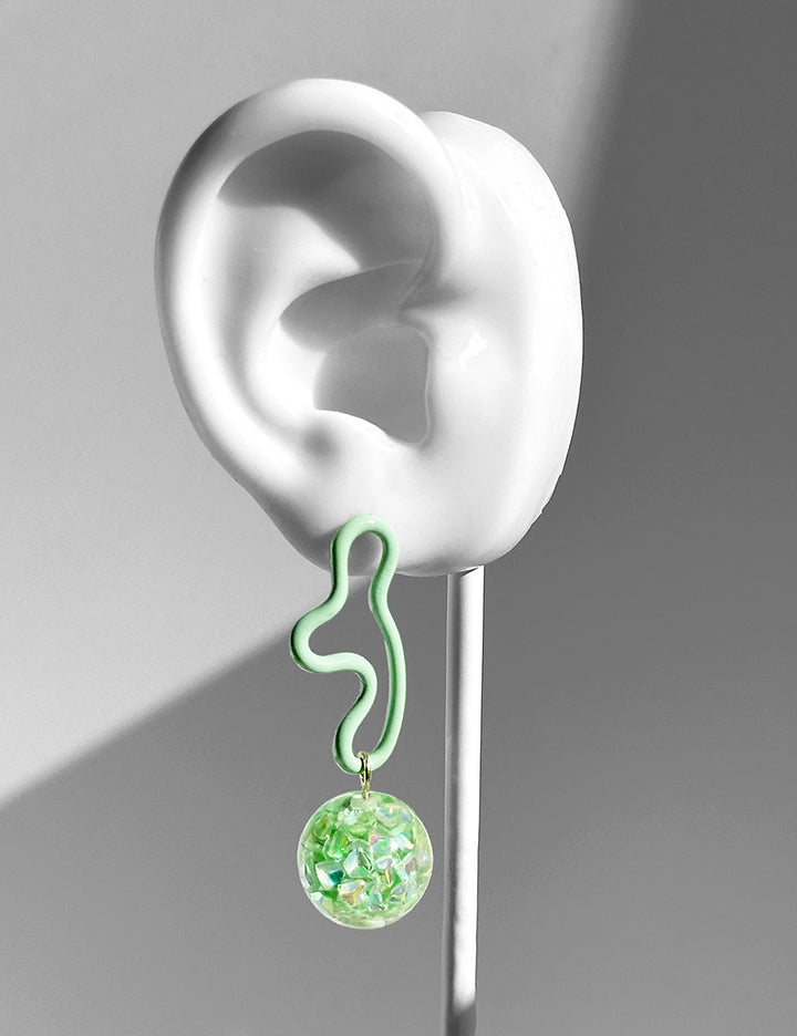 The Blob! Earrings--Mint Green
