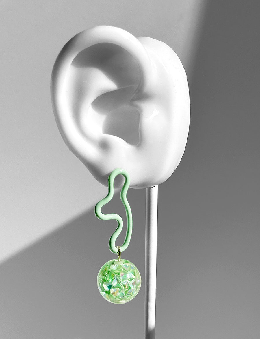 The Blob! Earrings--Mint Green