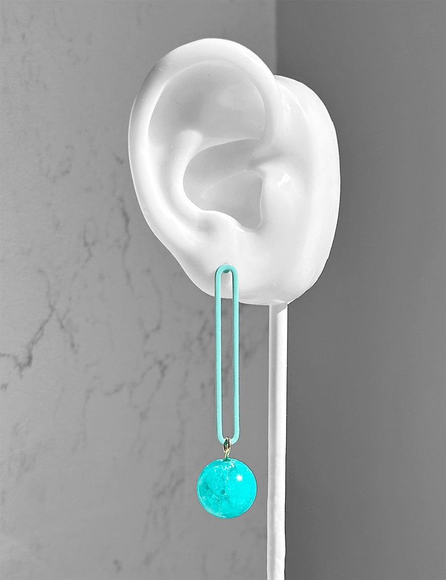 Gino Earrings--Teal