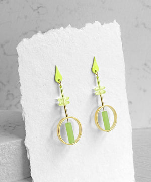 Jo Earrings--Neon Yellow