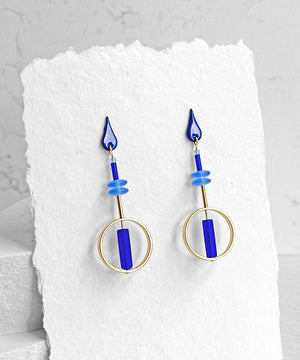Jo Earrings--Blue