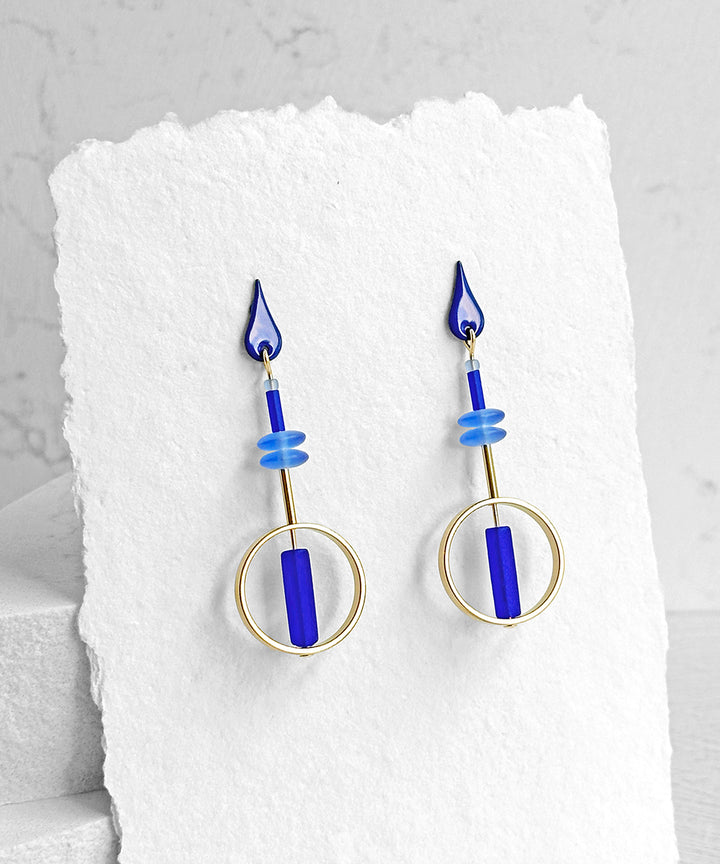 Jo Earrings--Blue