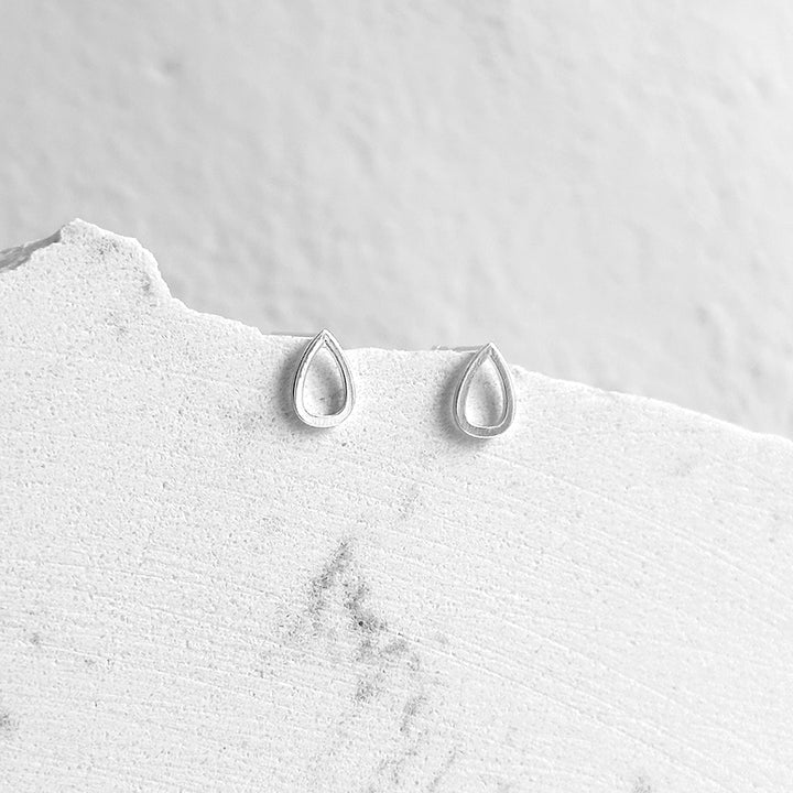 Open Teardrop Mini Post Earrings