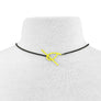 Linework Single Loop Necklace Lemon Yellow