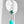 Sputnik Round Drop Earrings--Teal Swirl