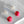 Sputnik Round Drop Earrings--White and Magenta