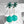 Sputnik Round Drop Earrings--Teal Swirl