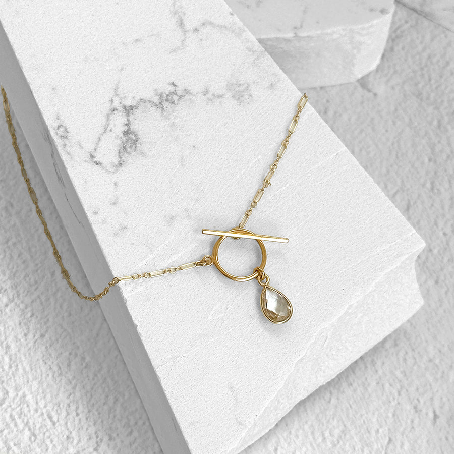 Gemstone Toggle Necklace