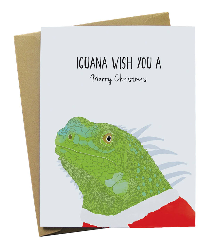 Iguana Christmas Card