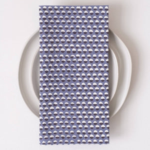 Tilmi Blue Navy Block Printed Napkins - set of 4