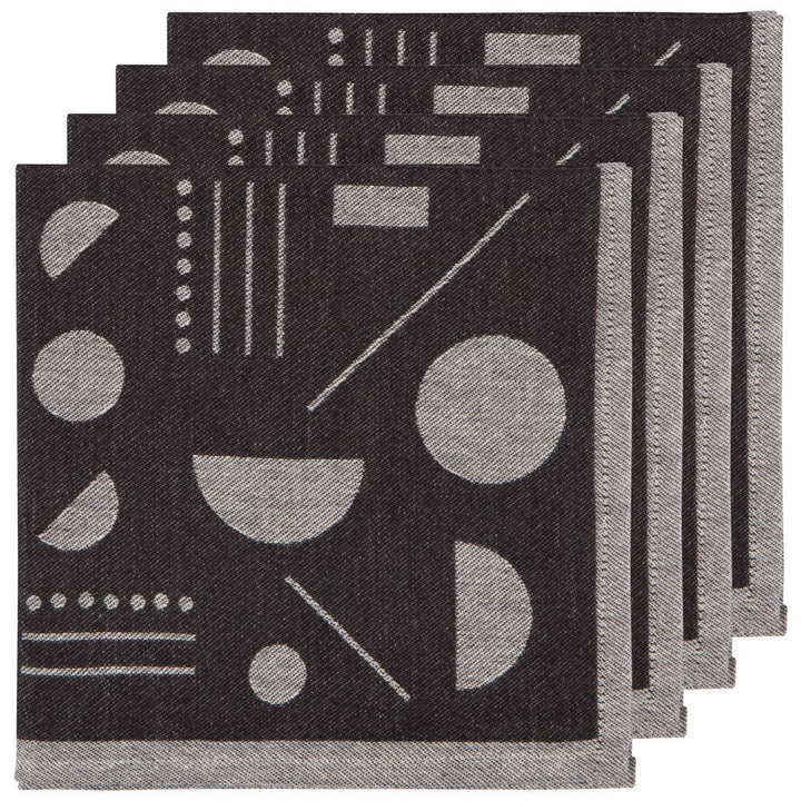 Danica Studio Domino Woven Cotton Jacquard Napkins Set of 4