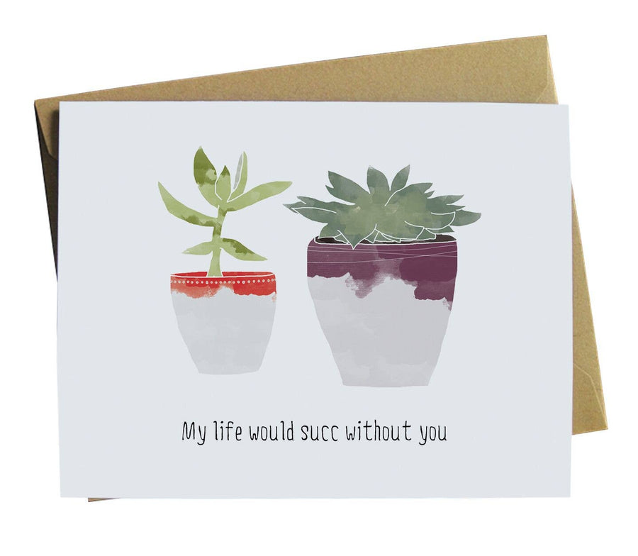 Succulents Love Card