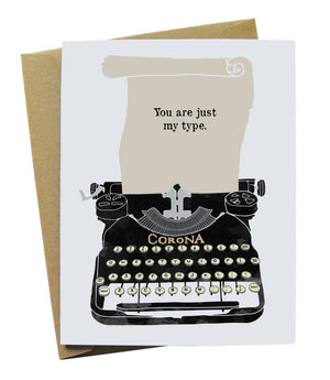 Typewriter Love Card