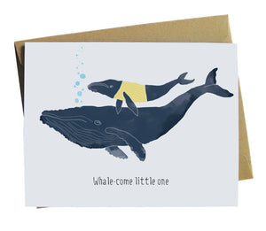 Whales Baby Card