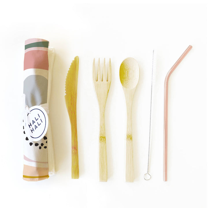 6 pc Eco Friendly Reusable Cutlery Set - Prism