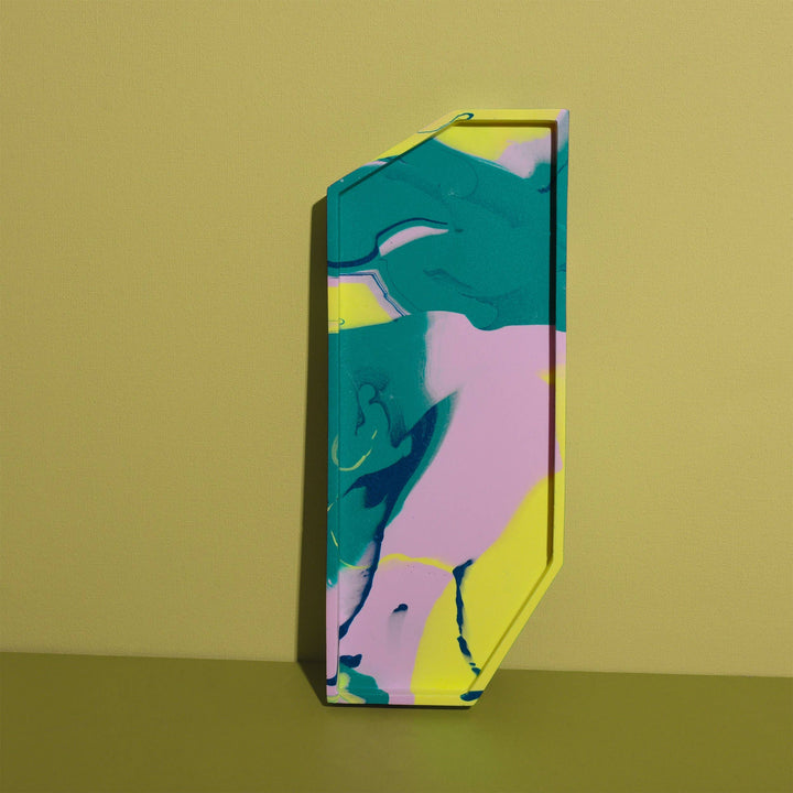 Decorative Tray - Emerald Green & Yellow