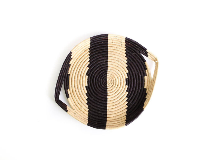Black Striped Serving Tray