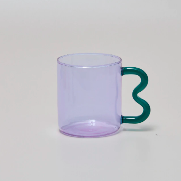 Purple glass mug 2025