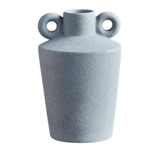 Dark Grey Vase With Handle