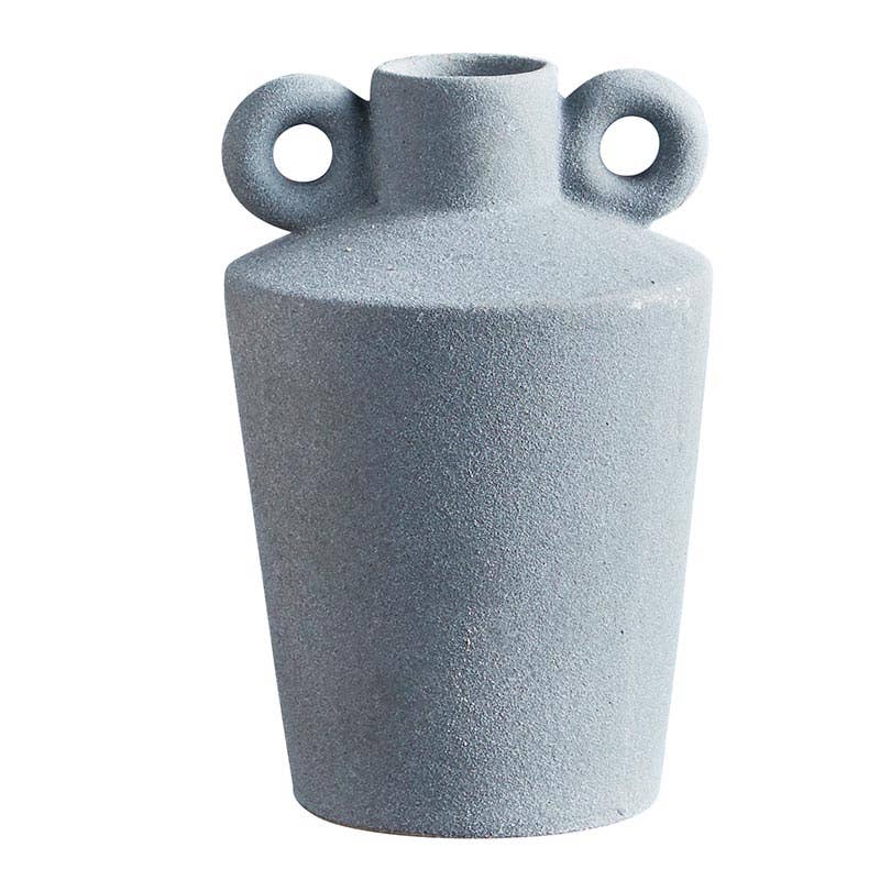 Dark Grey Vase With Handle