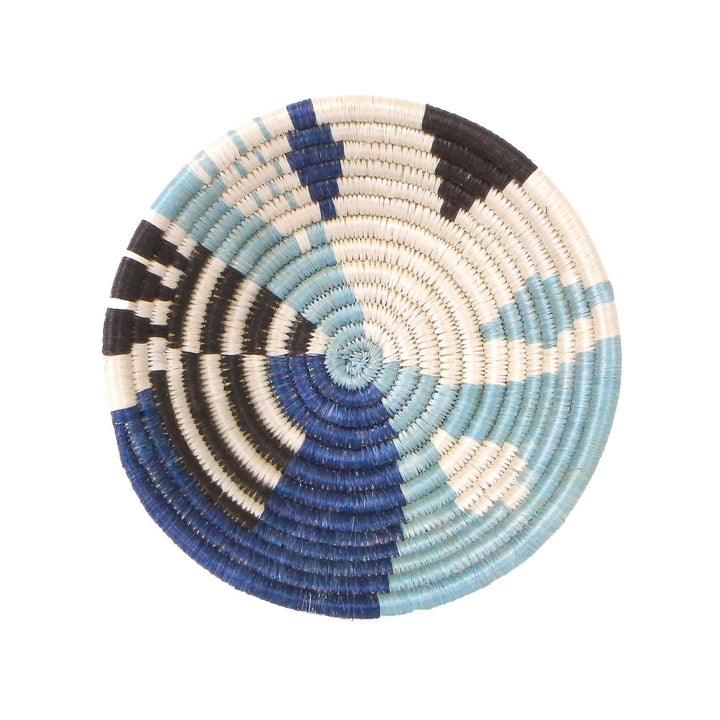 Coastal Woven Bowl - 6" Silver Blue Biko