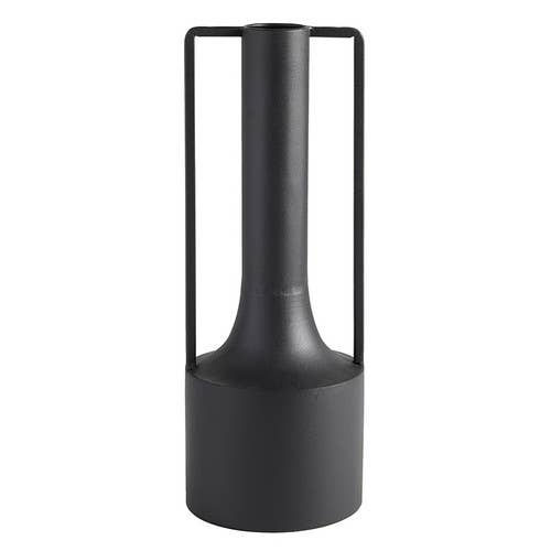 Black Metal Modern Vase Lg