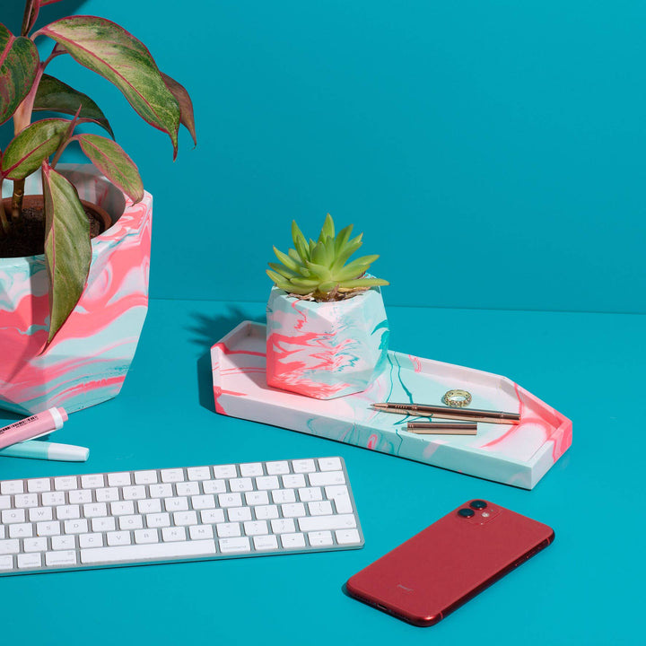 Decorative Tray - Mint & Teal